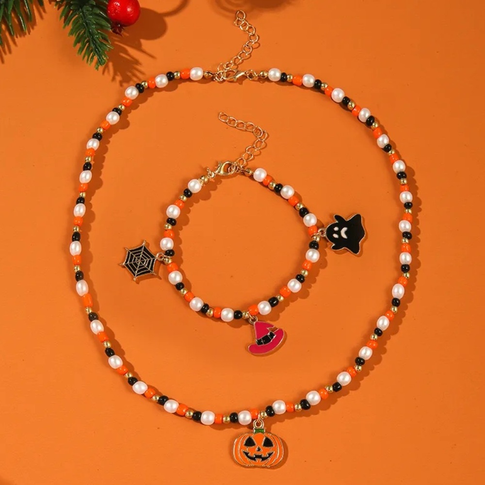 Halloween Necklace and Bracelet Set - Picture 2 of 5